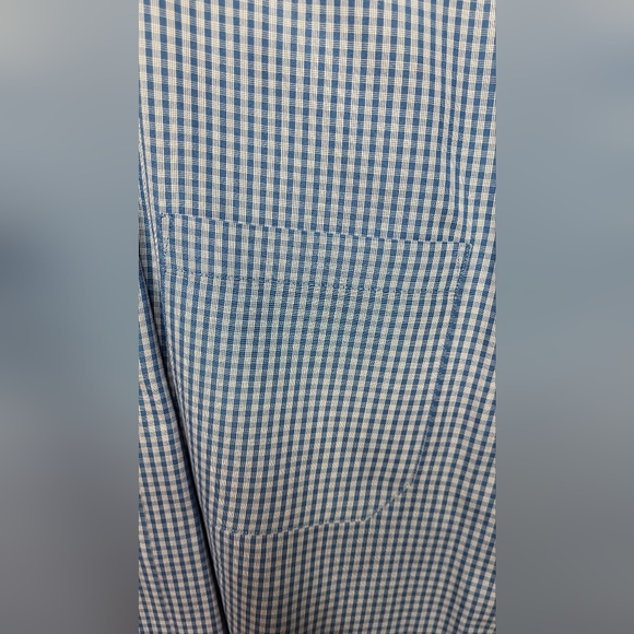 Men's Pink - Thomas Pink Jermyn Street London Blue and White Check Plaid sz 16.5 - Picture 5 of 7